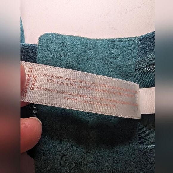 Cacique Lane Bryant 46DD Dark Green Lace Balconette Bra Underwire Lightly Lined - Picture 7 of 8